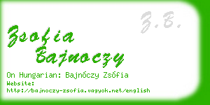 zsofia bajnoczy business card